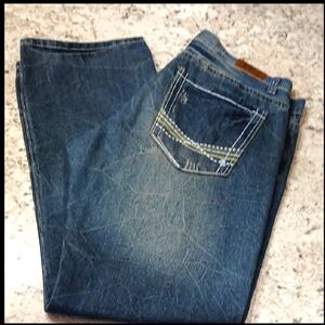 Red Snap Men's Distressed Jeans 40×32